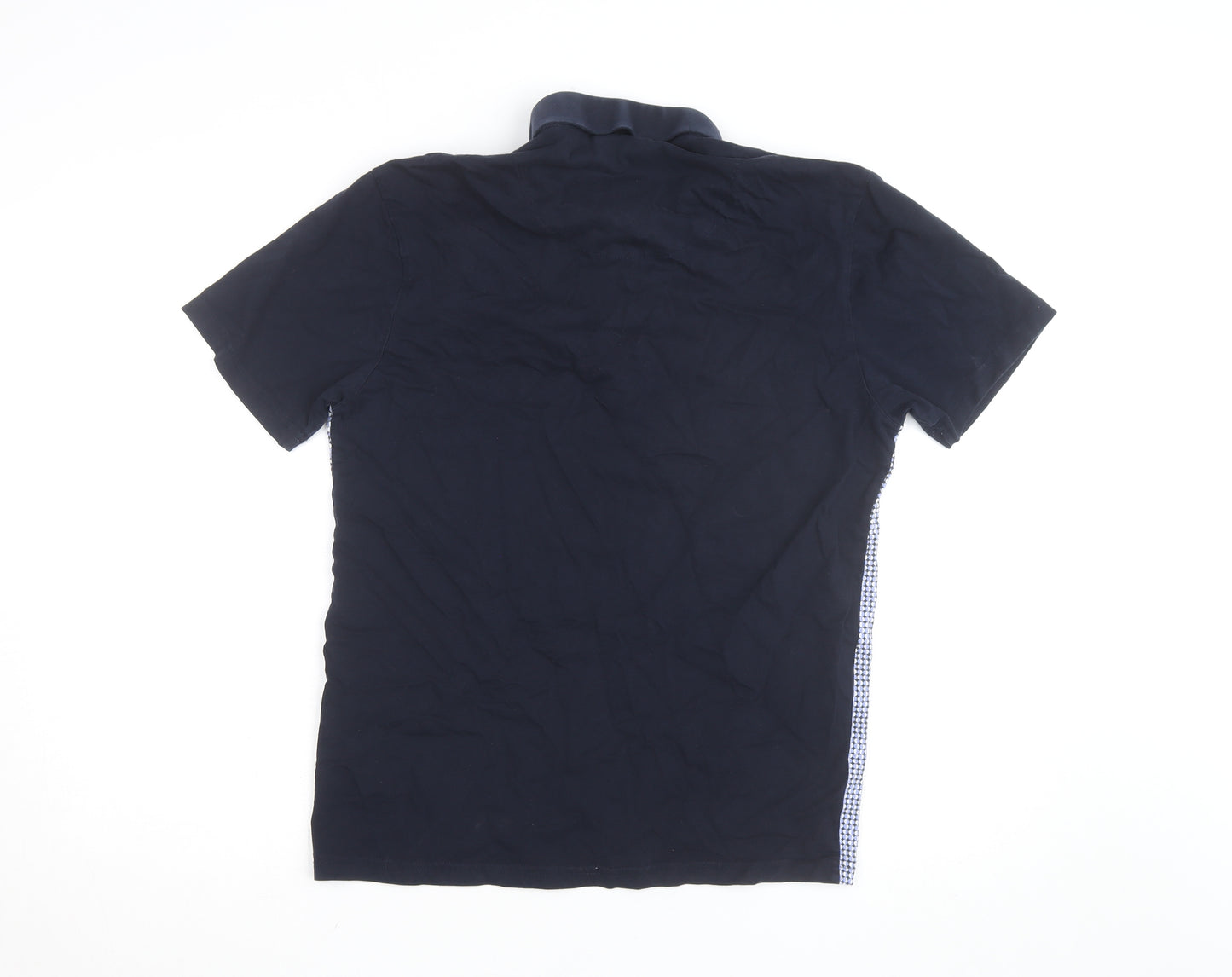 Swade Men's Blue Short Sleeve Polo Shirt Size L Classic Fit