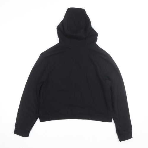 Harry Potter Girls Black 11-12 Years Pullover Hoodie Glitter Hogwarts Logo
