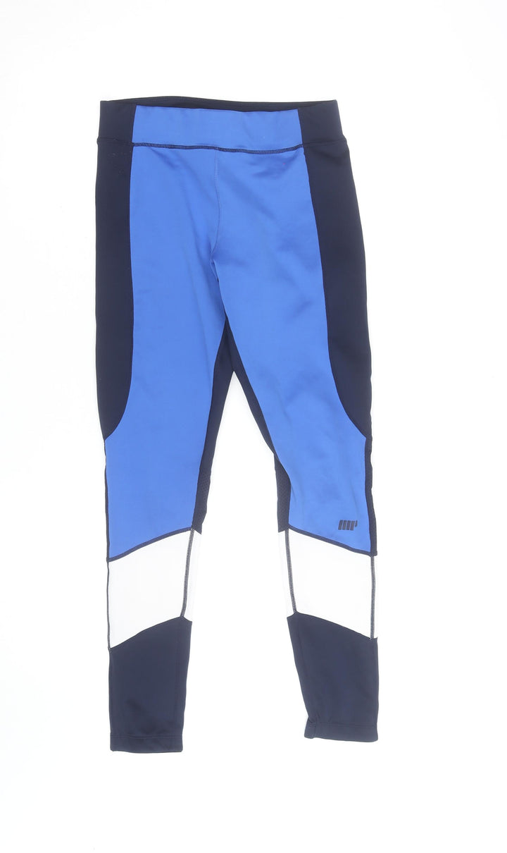 Myprotein Women's Blue Colourblock Gym & Yoga Leggings M