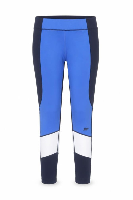 Myprotein Women's Blue Colourblock Gym & Yoga Leggings M
