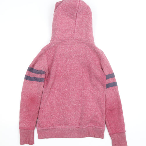 Superdry Men's Pink Full Zip Hoodie Size S Regular Fit Track & Field