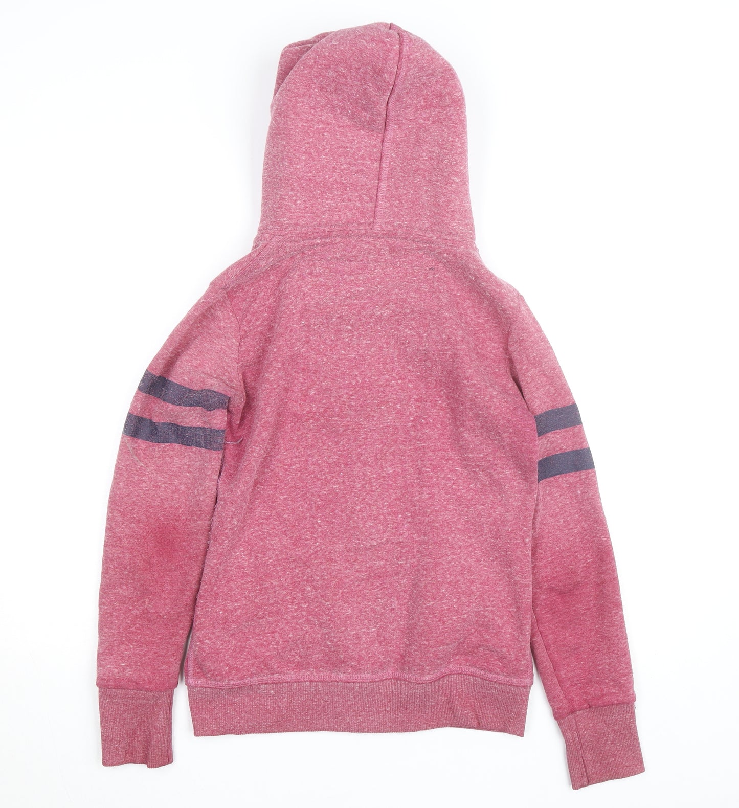 Superdry Men's Pink Full Zip Hoodie Size S Regular Fit Track & Field