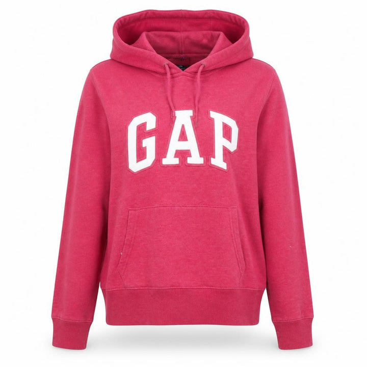 Gap Womens Red Hoodie Medium Pullover Logo Cotton Blend Casual