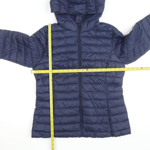 Dunnes Stores Womens Blue Hooded Lightweight Puffer Jacket Size 12