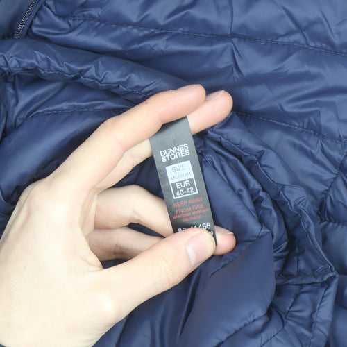 Dunnes Stores Womens Blue Hooded Lightweight Puffer Jacket Size 12