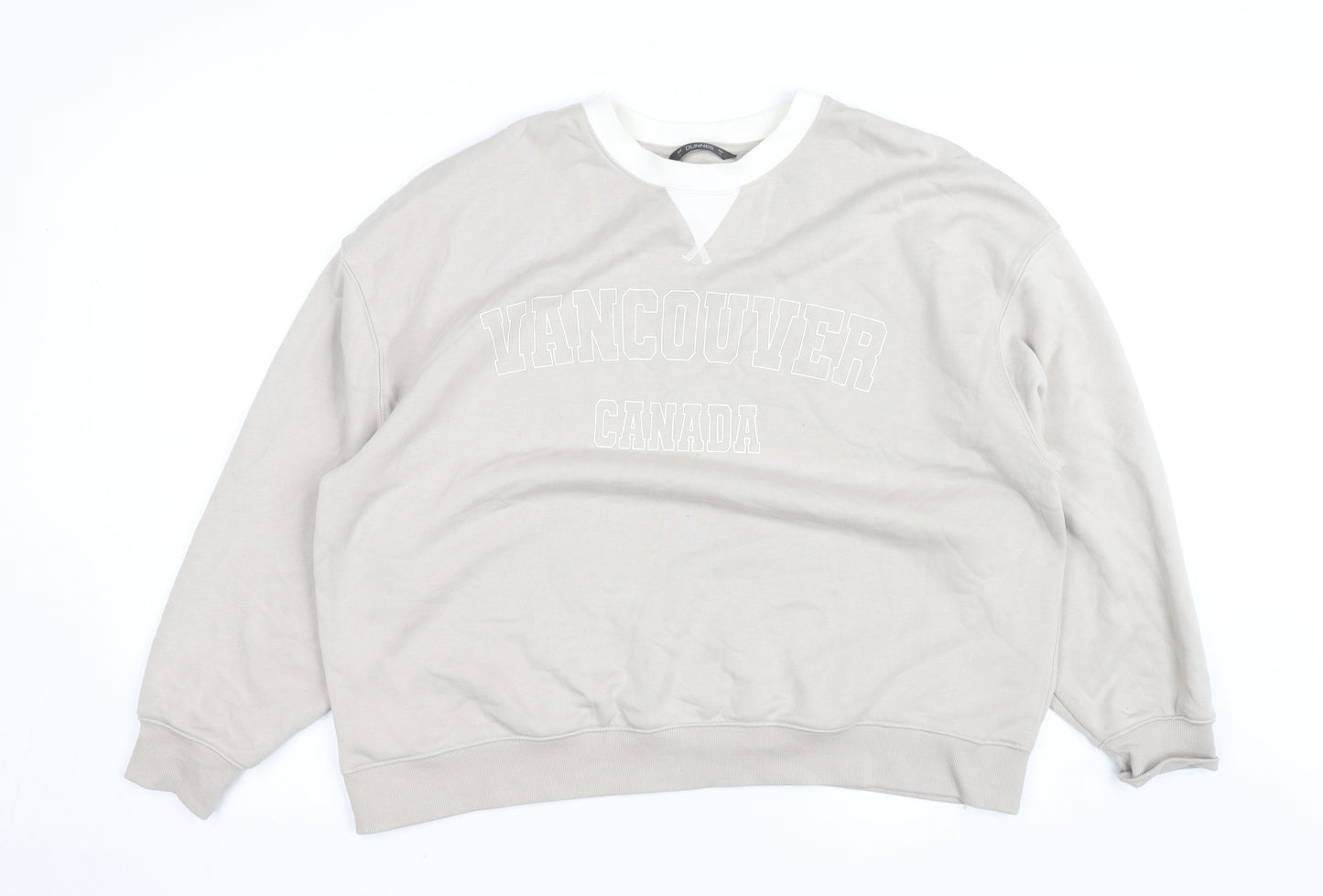 Dunnes Women Beige Vancouver Canada Pullover Sweatshirt Size L