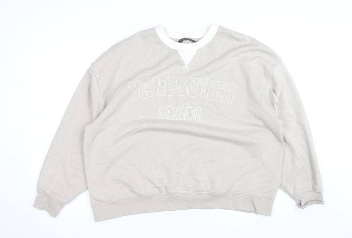 Dunnes Women Beige Vancouver Canada Pullover Sweatshirt Size L