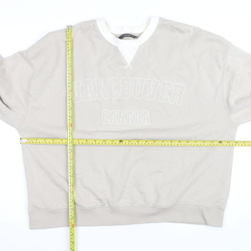 Dunnes Women Beige Vancouver Canada Pullover Sweatshirt Size L