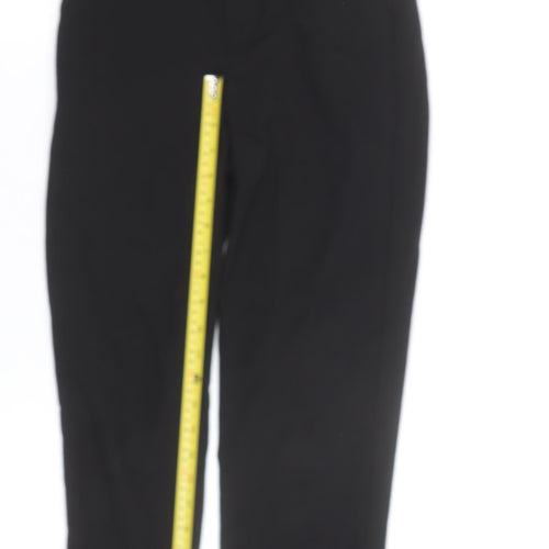 Savida Women’s Black Cropped Tapered Work Trousers Size S