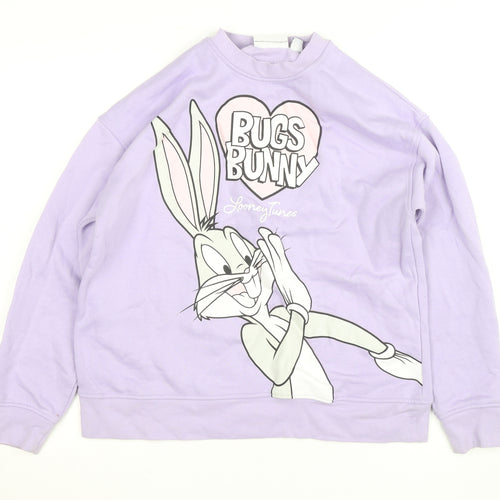 Looney Tunes Women's Lilac Bugs Bunny Sweatshirt Size S