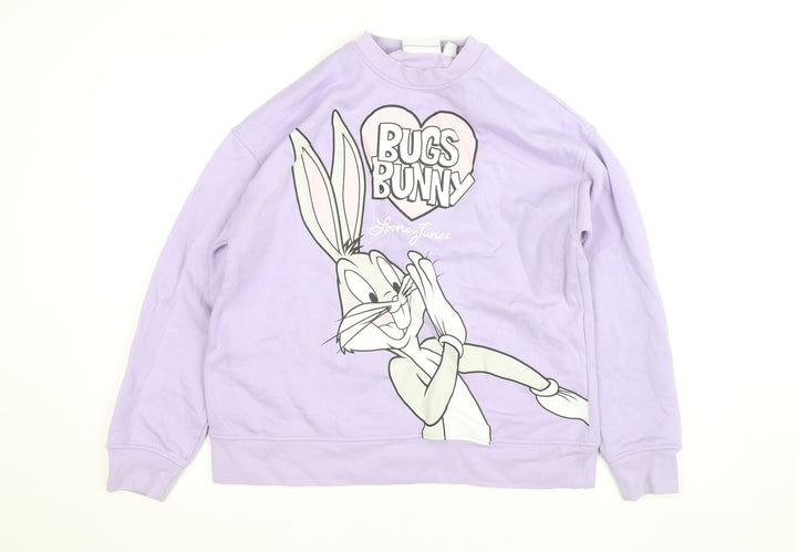 Looney Tunes Women's Lilac Bugs Bunny Sweatshirt Size S