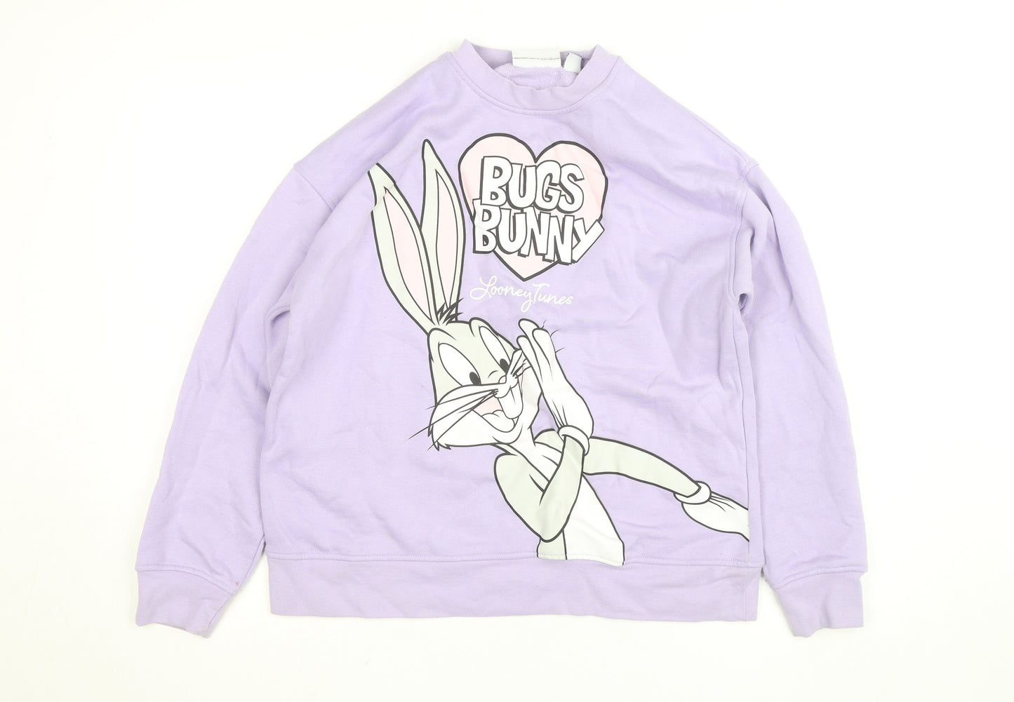 Looney Tunes Women's Lilac Bugs Bunny Sweatshirt Size S