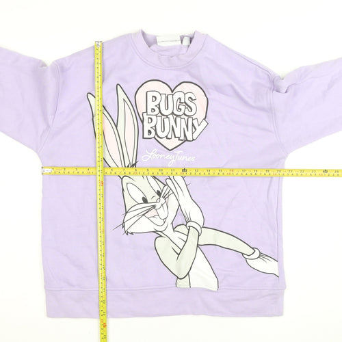 Looney Tunes Women's Lilac Bugs Bunny Sweatshirt Size S