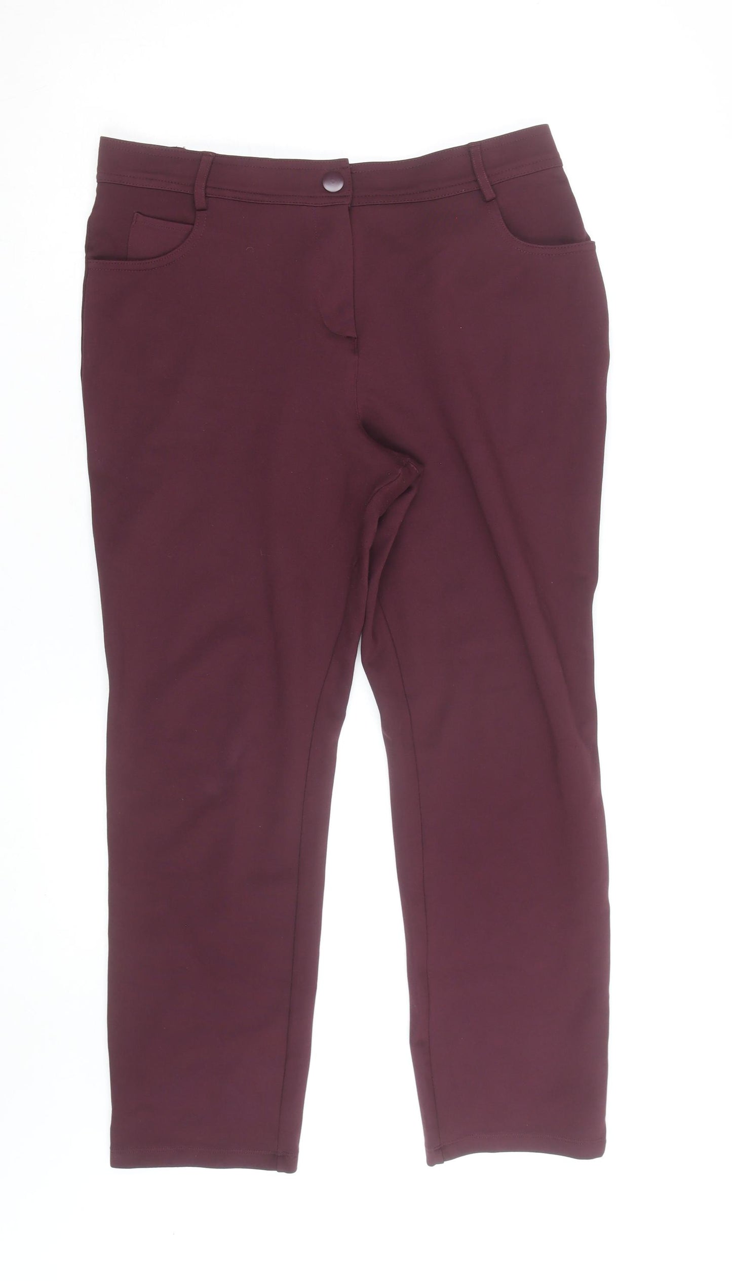 Dunnes Stores Women’s Purple Stretch Slim Fit Trousers Size 12