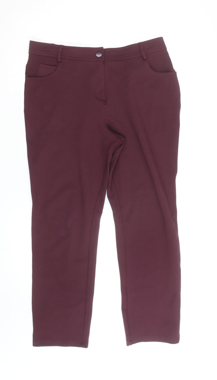 Dunnes Stores Women’s Purple Stretch Slim Fit Trousers Size 12