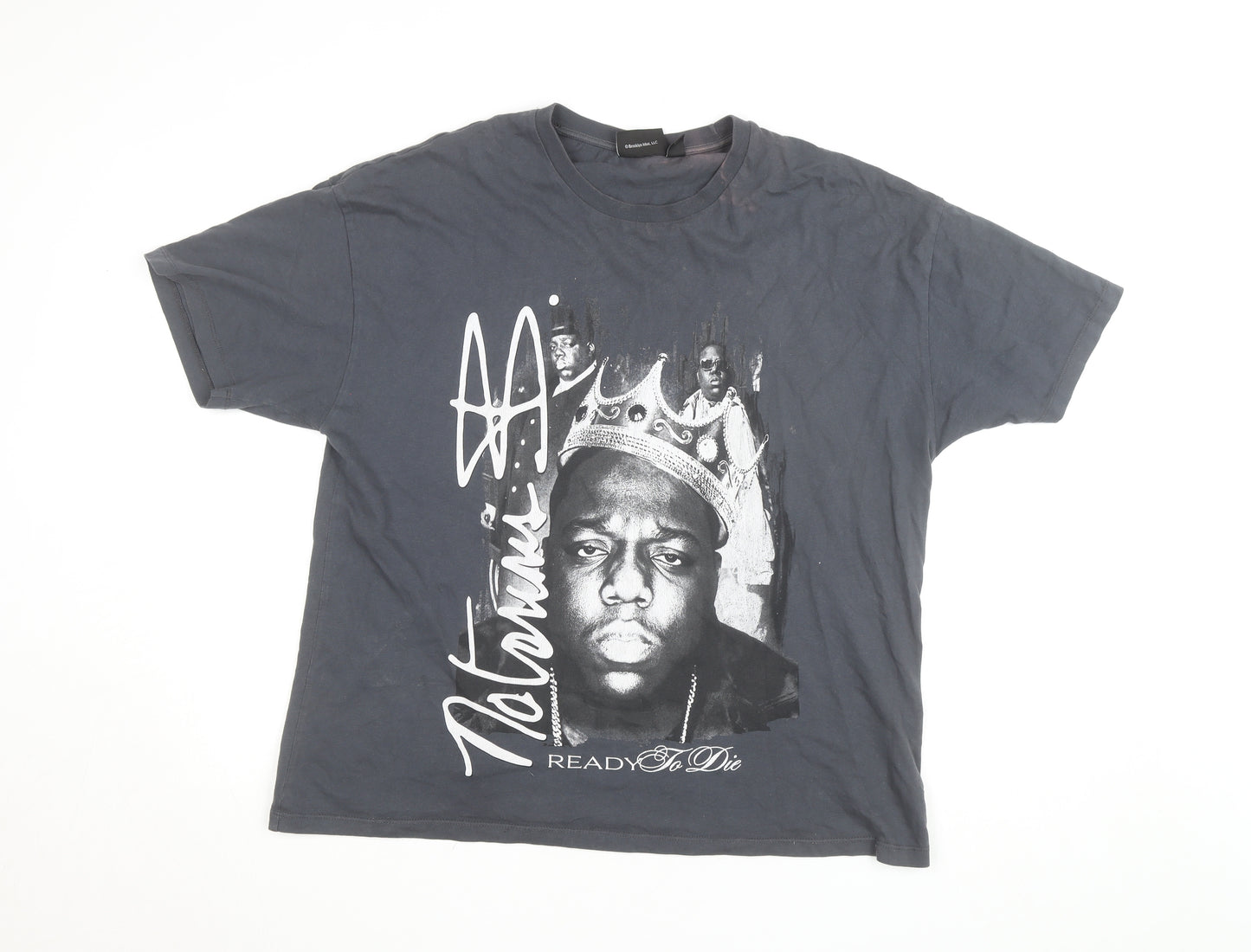 The Notorious B.I.G. Men's Black Graphic Hip Hop T-Shirt Size L
