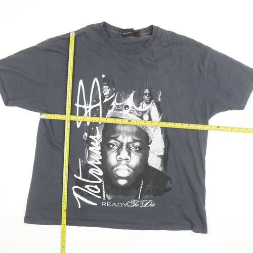 The Notorious B.I.G. Men's Black Graphic Hip Hop T-Shirt Size L
