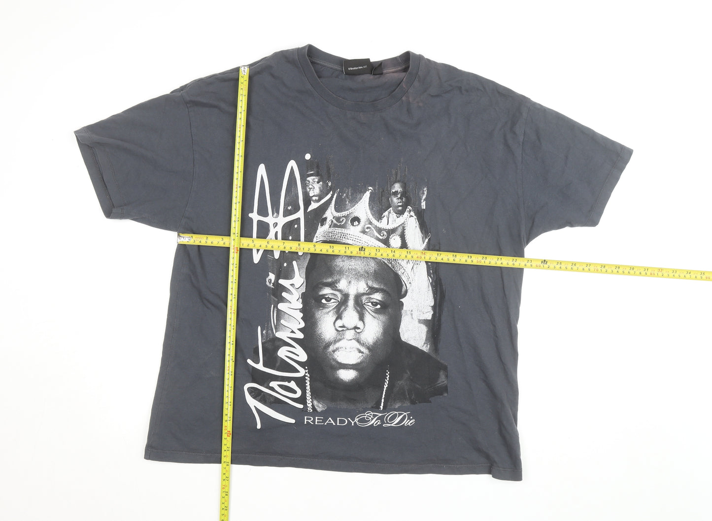 The Notorious B.I.G. Men's Black Graphic Hip Hop T-Shirt Size L