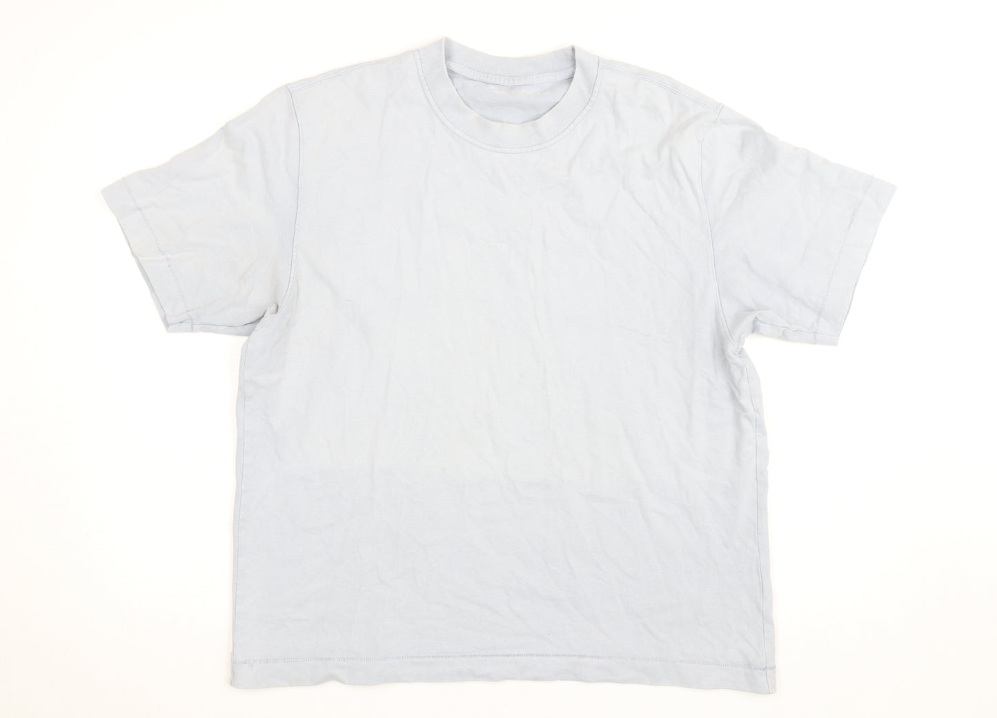Abercrombie & Fitch Men's Light Blue Cotton Crew Neck T-Shirt Size S