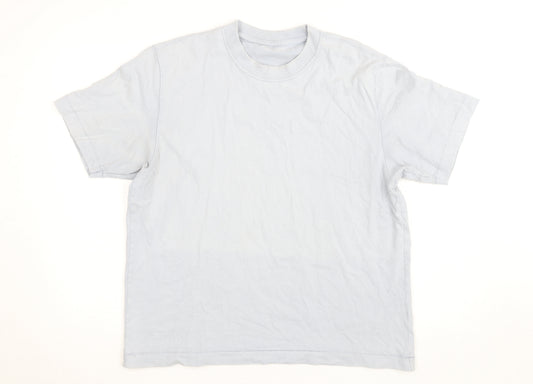 Abercrombie & Fitch Men's Light Blue Cotton Crew Neck T-Shirt Size S