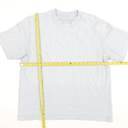 Abercrombie & Fitch Men's Light Blue Cotton Crew Neck T-Shirt Size S