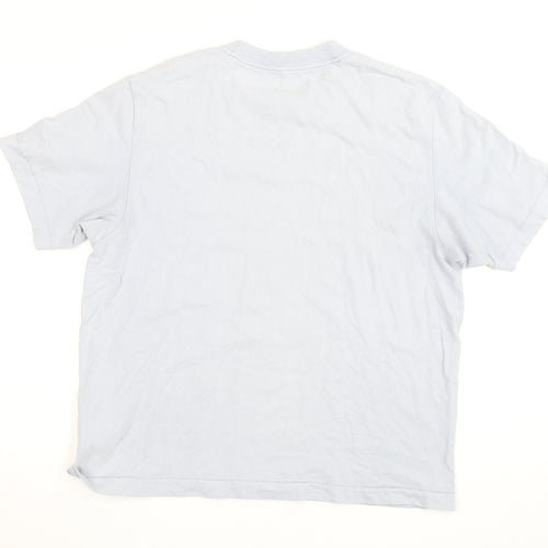 Abercrombie & Fitch Men's Light Blue Cotton Crew Neck T-Shirt Size S