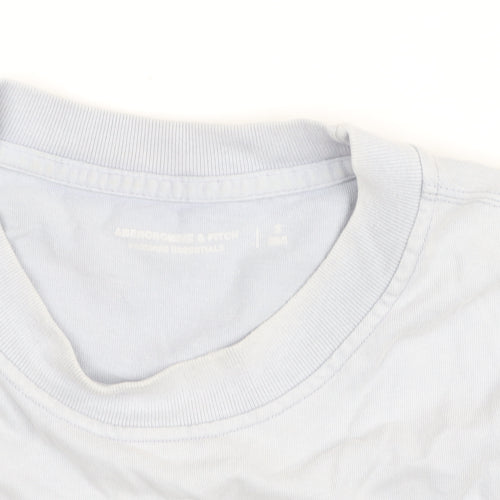 Abercrombie & Fitch Men's Light Blue Cotton Crew Neck T-Shirt Size S