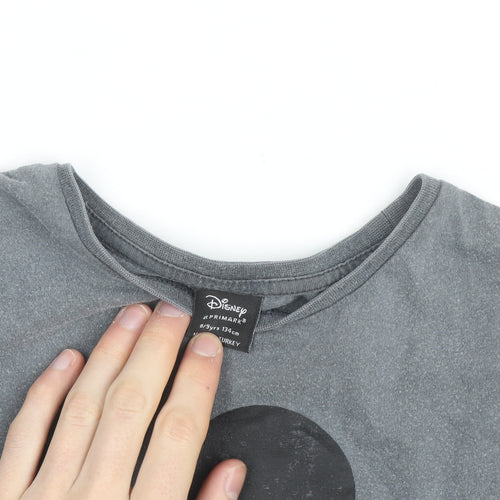 Disney at Primark Girls Grey Mickey Mouse Graphic T-Shirt 8 Years
