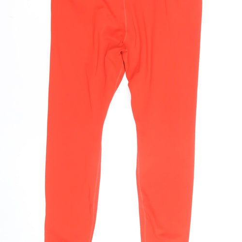 Nike Women's Orange Dri-FIT Leggings L Ankle Length Activewear