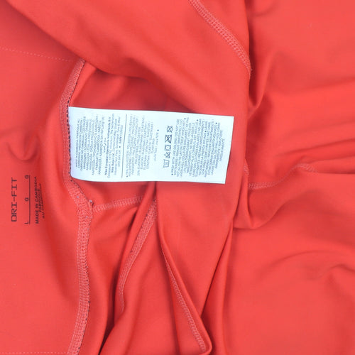 Nike Women's Orange Dri-FIT Leggings L Ankle Length Activewear