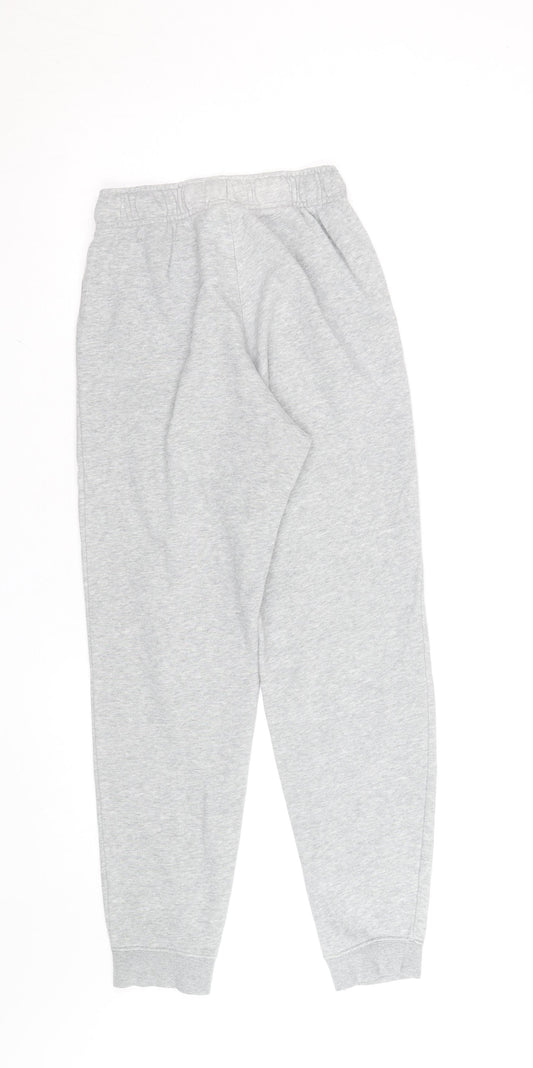 Adidas Womens Grey XS Tapered Track Pants with Side Stripes