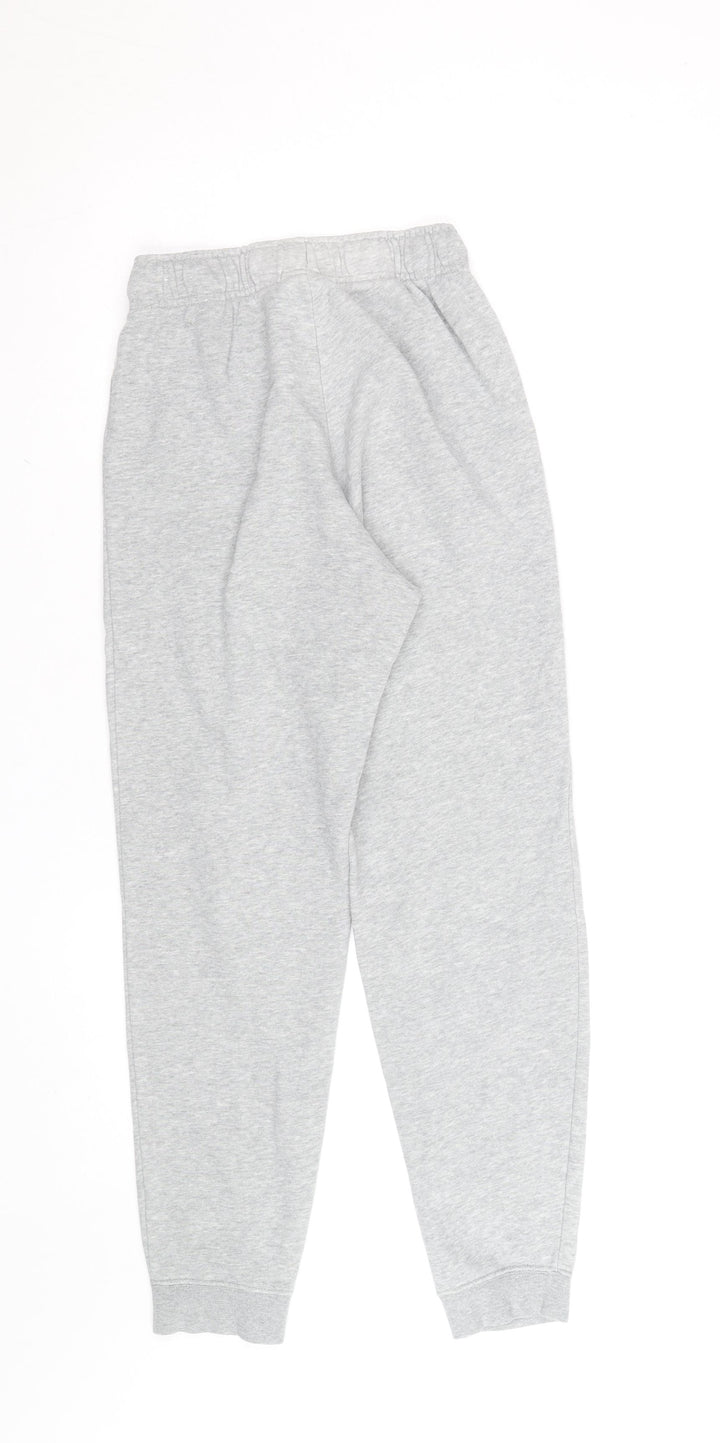 Adidas Womens Grey XS Tapered Track Pants with Side Stripes