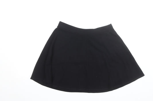 Next Women’s Black A-Line Stretch Cotton Skirt Size 14