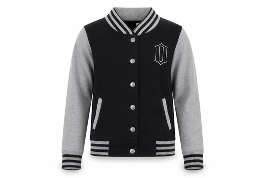Only Unisex Black Grey Varsity Jacket M Casual Cotton Blend