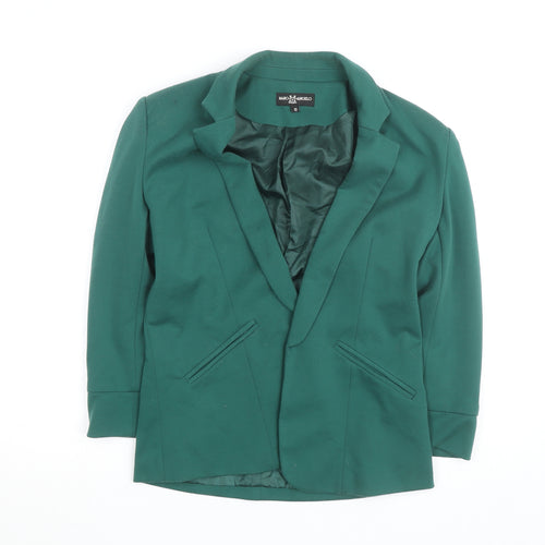 Marc Angelo Women's Green Size 10 Regular Fit Lined Blazer Jacket