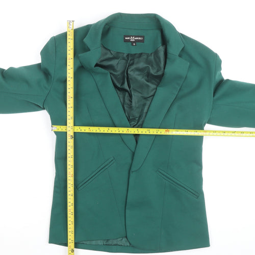 Marc Angelo Women's Green Size 10 Regular Fit Lined Blazer Jacket
