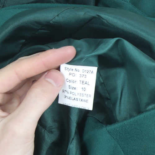 Marc Angelo Women's Green Size 10 Regular Fit Lined Blazer Jacket