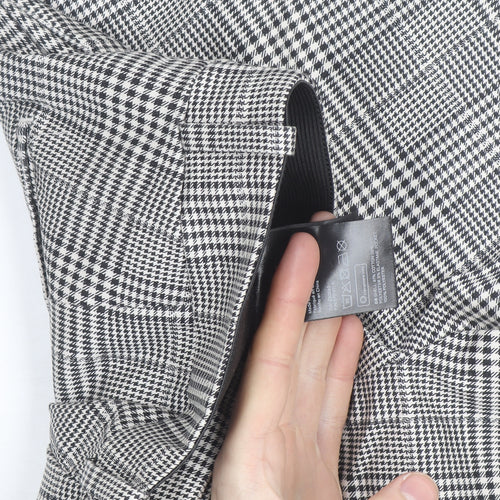 H&M Men's Grey Check Slim Fit Chino Trousers Size M