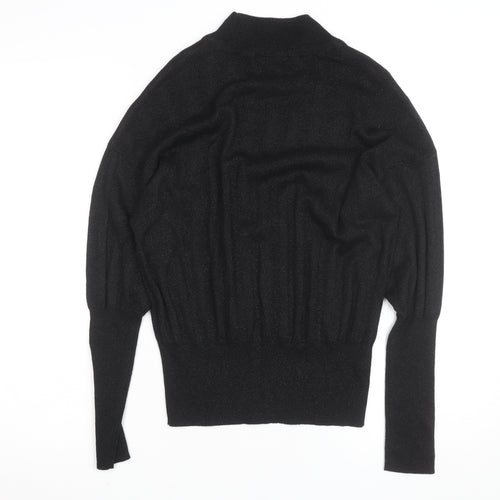 Dunnes Women’s Black Mock Neck Long Sleeve Knit Top Medium
