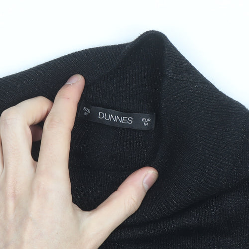 Dunnes Women’s Black Mock Neck Long Sleeve Knit Top Medium