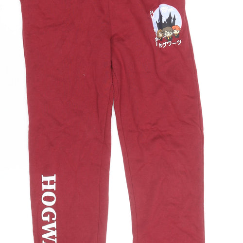 Harry Potter Girls Burgundy Jogger Sweatpants 12-13 Years Hogwarts Theme