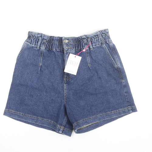 Savida Women's Blue Denim Paperbag Shorts Size 10