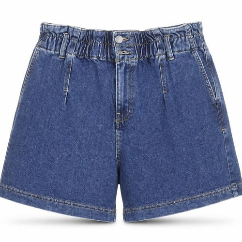 Savida Women's Blue Denim Paperbag Shorts Size 10