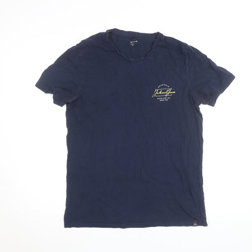 Wrangler Men's Blue Cotton Crew Neck T-Shirt Size L