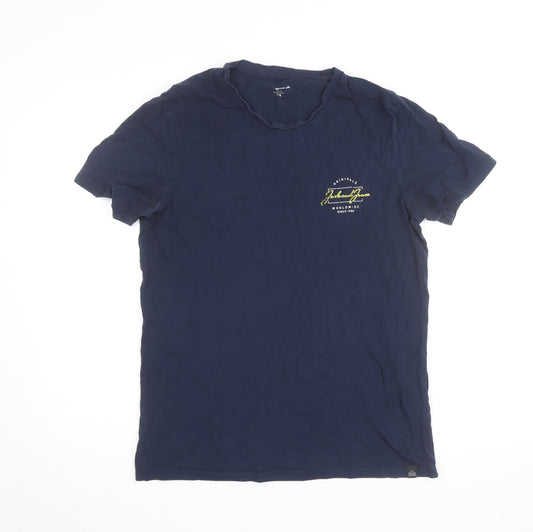 Wrangler Men's Blue Cotton Crew Neck T-Shirt Size L