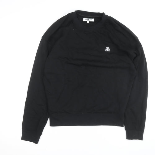 4TH ARQ Men's Black Small Crew Neck Pullover Sweatshirt
