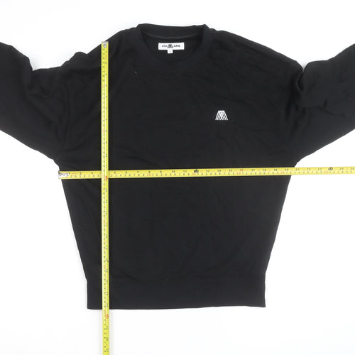 4TH ARQ Men's Black Small Crew Neck Pullover Sweatshirt