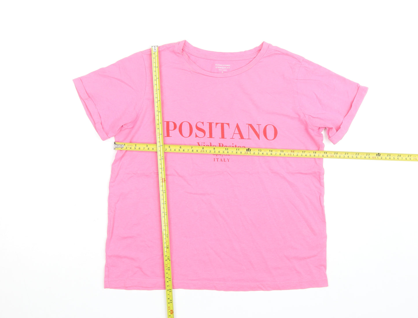Dunnes Stores Women's Pink Cotton T-Shirt Small