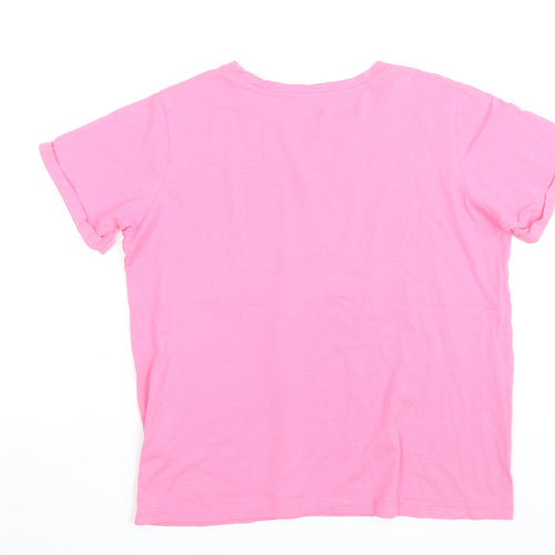Dunnes Stores Women's Pink Cotton T-Shirt Small