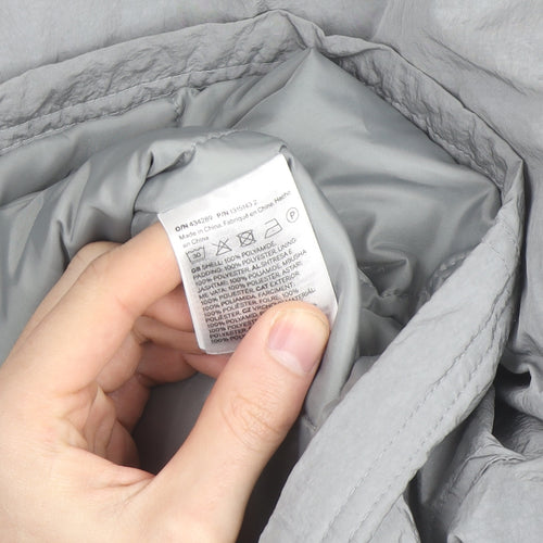 H&M Men Grey Relaxed Fit Lightweight Button Jacket Size M